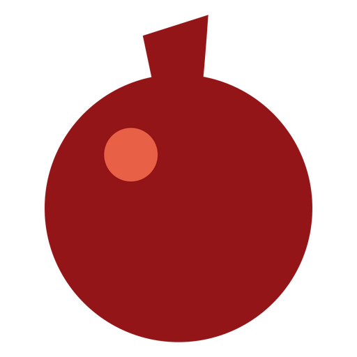Flache Weihnachtsverzierungen rot PNG-Design