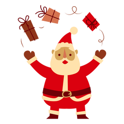 Presentes de malabarismo de Papai Noel Desenho PNG