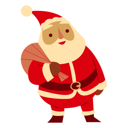 Santa Claus with Bag of Toys PNG Design
