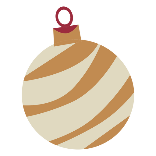 Striped ornament flat christmas