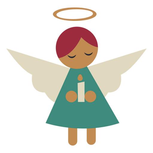 Ángel plano navideño Diseño PNG