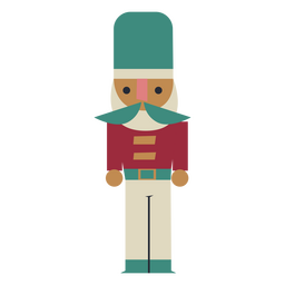 Cascanueces plano navideño Diseño PNG