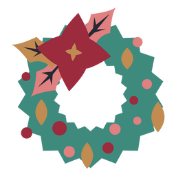 guirlanda plana de decoração de natal Desenho PNG