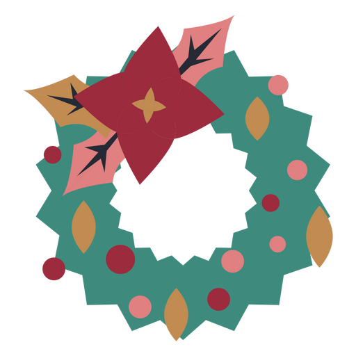 guirlanda plana de decoração de natal Desenho PNG