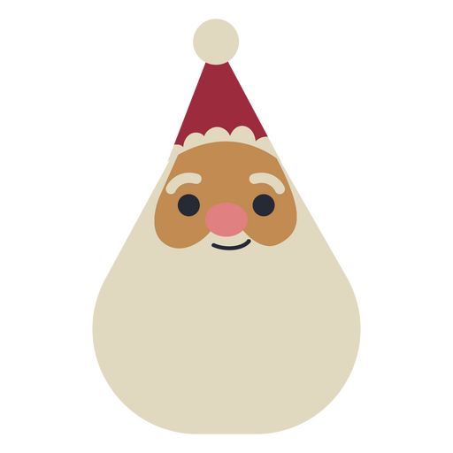 Santa claus flat christmas PNG Design