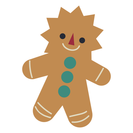 Biscoito de natal plano de gengibre Desenho PNG