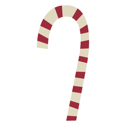 Bastón de caramelo plano navideño Diseño PNG