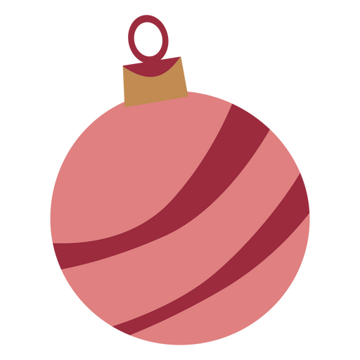 adornos navideños planos Diseño PNG