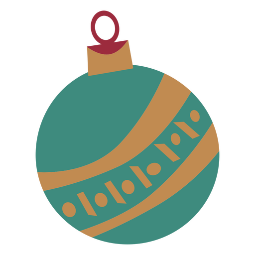 Adorno navideño plano Diseño PNG