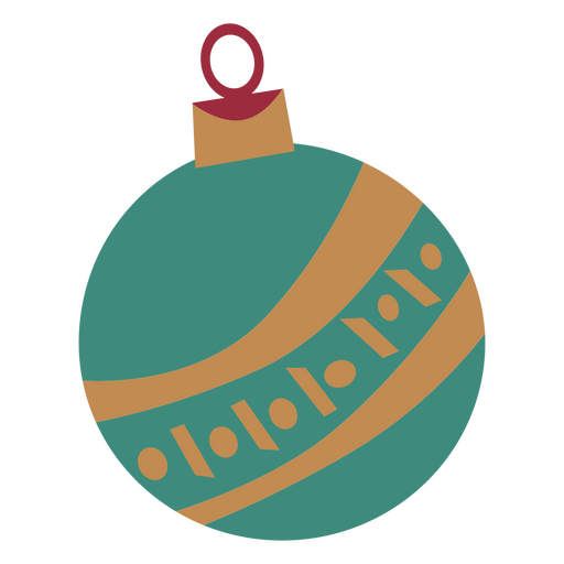 Christmas flat ornament PNG Design