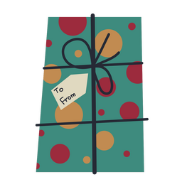 Christmas flat present PNG Design