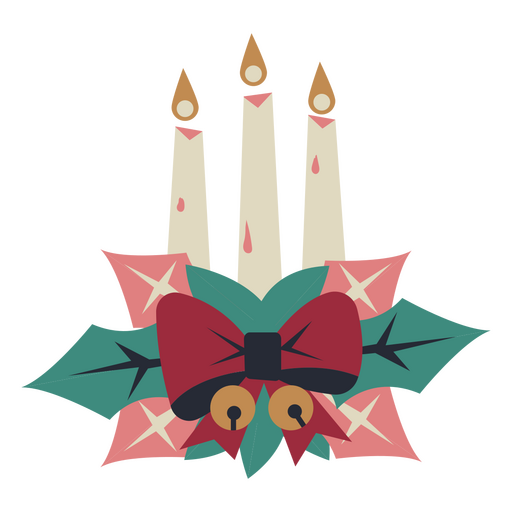 Christmas flat candles