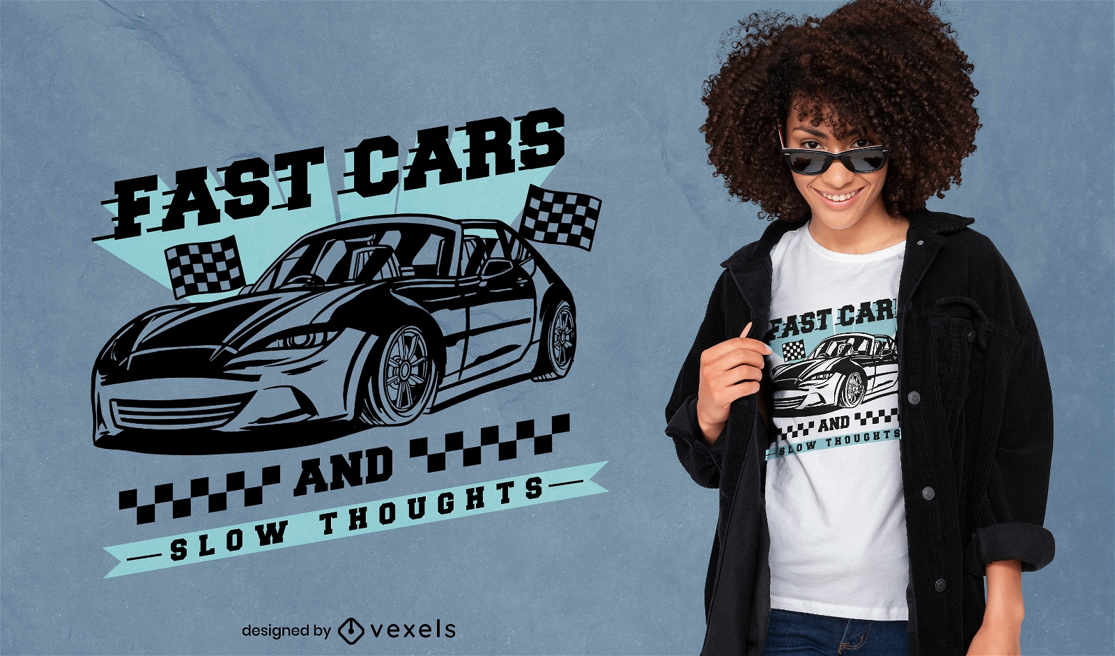 Race car transportation t-shirt design