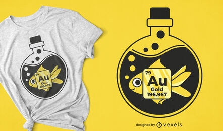 Chemical gold fish t-shirt design