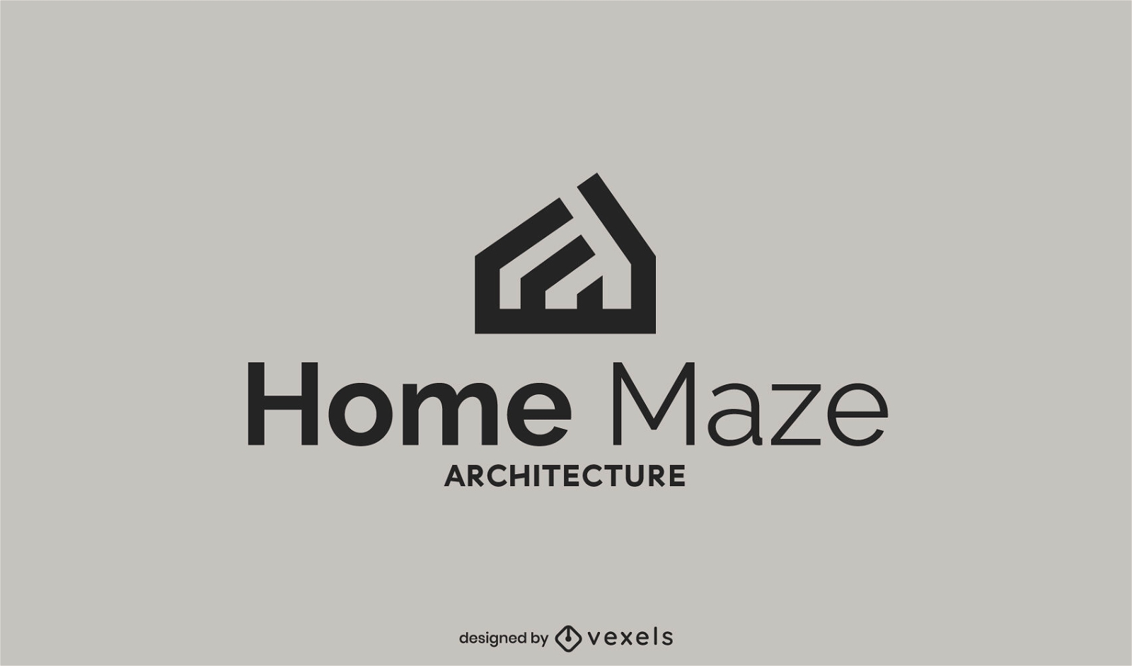 Logo-Vorlage in abstrakter Hausform
