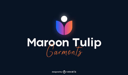 Tulpe Blume Natur Farbverlauf Logo Vorlage