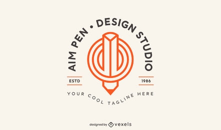 Design studio pencil logo template