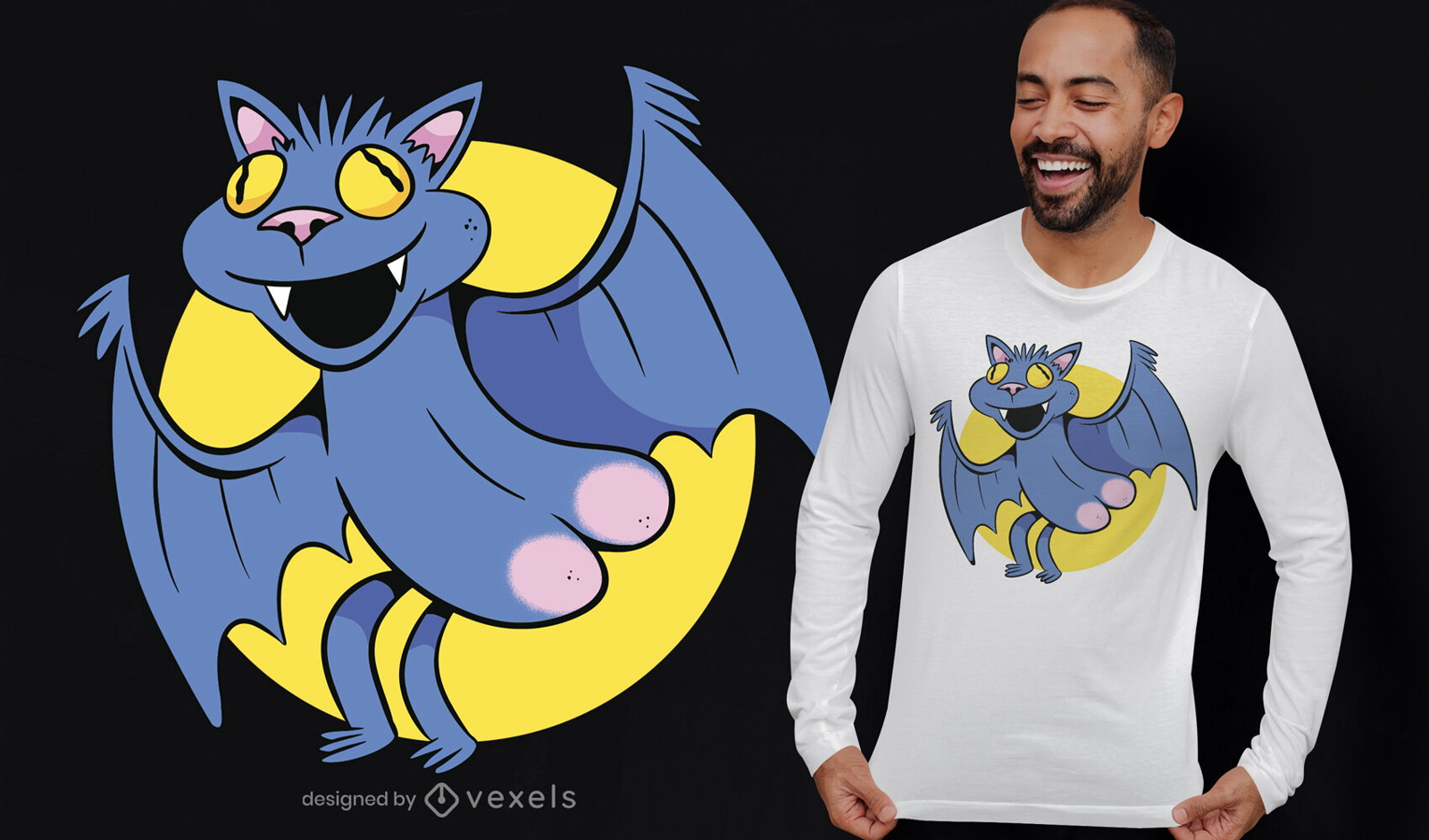 Lustiges Fledermaus-T-Shirt-Design