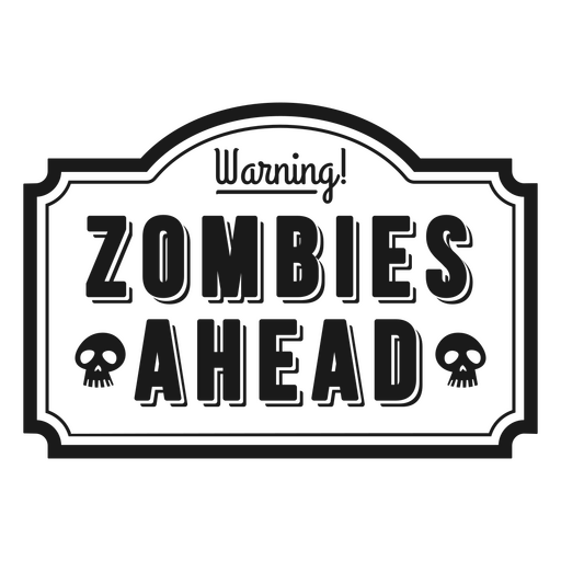 Insignia de cita de Halloween Zombie adelante Diseño PNG