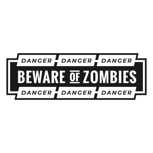 Halloween zombies quote badge PNG Design