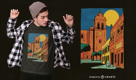 Diseño de camiseta de la ciudad de Jalisco.