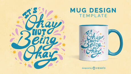 Wellness motivational lettering mug design