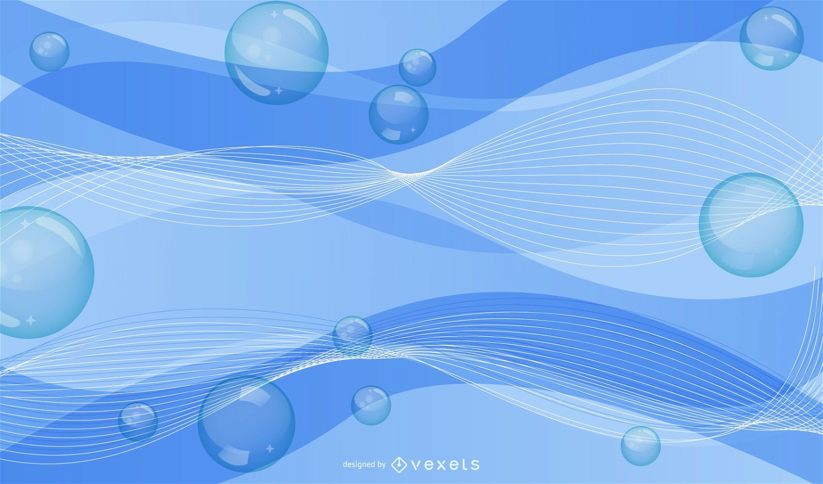 Vector de stock de burbujas onduladas abstractas