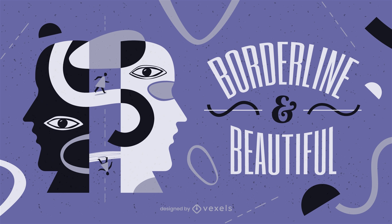 Borderline-Zitat-Illustrationsdesign