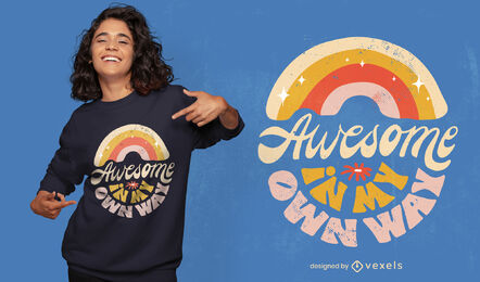 Fantastisches Retro-T-Shirt-Design mit Vielfalt