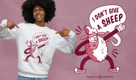 Sheep animal dabbing t-shirt design