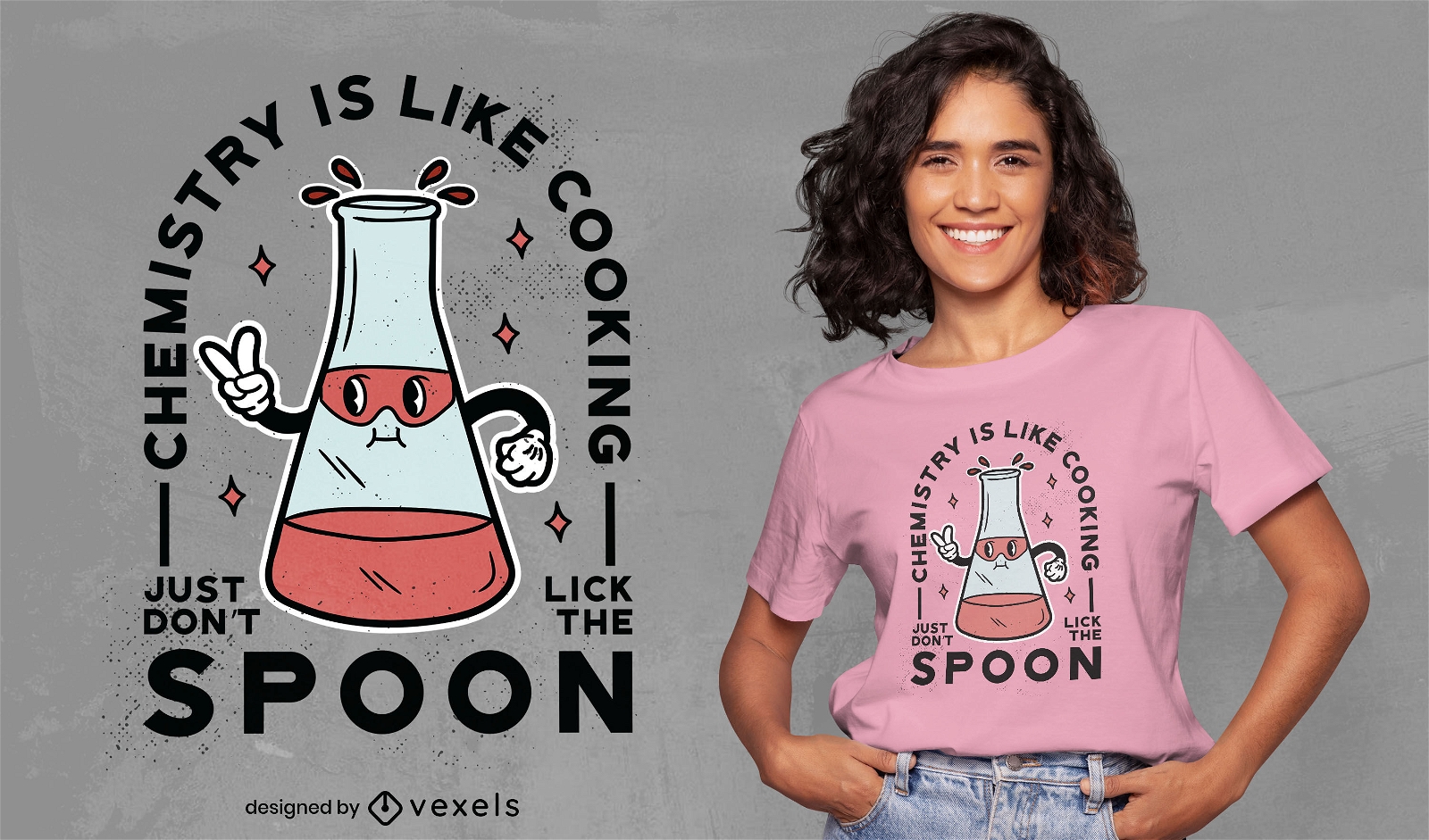 Diseño de camiseta de cocina de química divertida