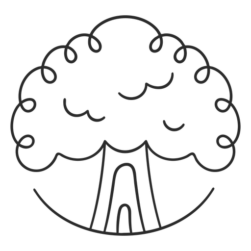 Landschaftsstrichbaum PNG-Design