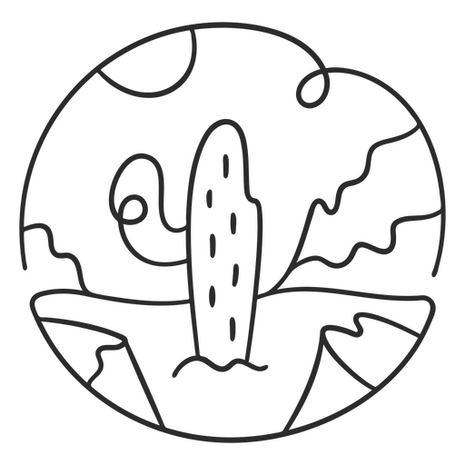 Cactus Coloring Page - Desenho De Cacto Preto E Branco - Free