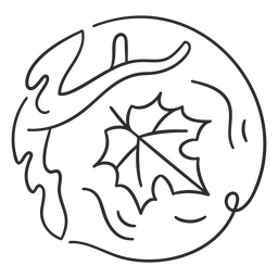 Hoja de trazo de paisaje Diseño PNG