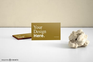 Business card brown branding mockup