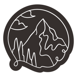 Pico recortado del paisaje Diseño PNG