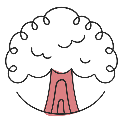 Árbol de acuarela paisaje Diseño PNG