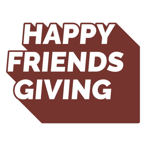 Insignia de cotización navideña de Happy Friendsgiving Diseño PNG