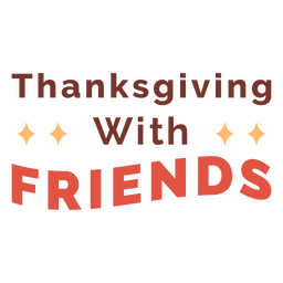 Insignia de cita navideña de Friendsgiving Diseño PNG