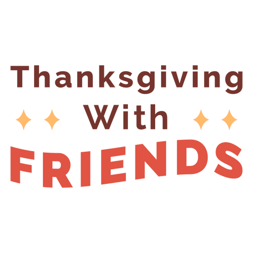 Insignia de cita navideña de Friendsgiving Diseño PNG