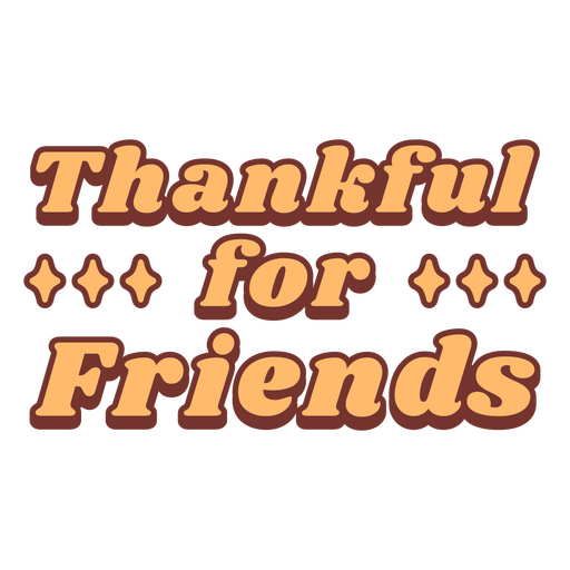 Friendsgiving dankbares Zitat-Abzeichen PNG-Design