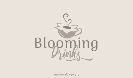 Plantilla de logotipo de bebidas calientes de bebidas