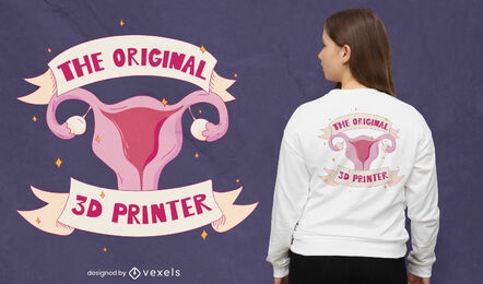 Uterus weibliches Körperteil T-Shirt Design