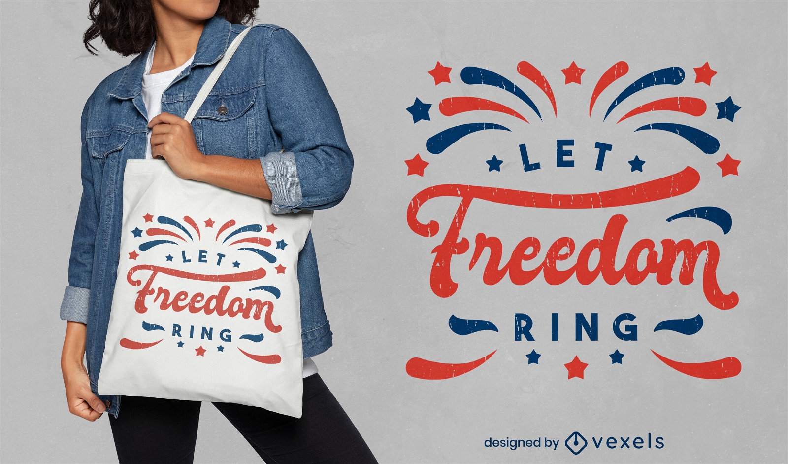 Design de sacola da liberdade do Dia da Independência
