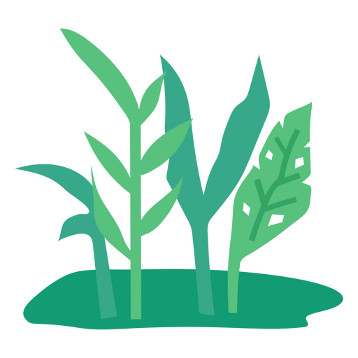 Nature scenery plants semi flat PNG Design