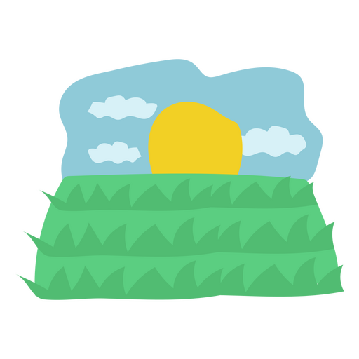 Landscape drawing for children PNG Design