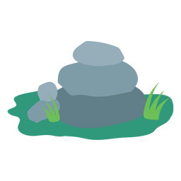 Nature scenery rocks flat PNG Design