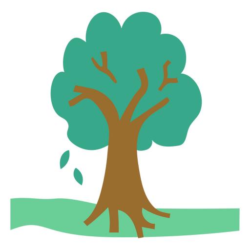 Naturaleza paisaje árbol plano Diseño PNG