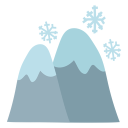 Duas montanhas de neve Desenho PNG