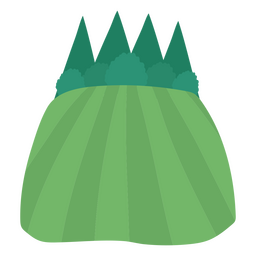 Campo plano verde Transparent PNG